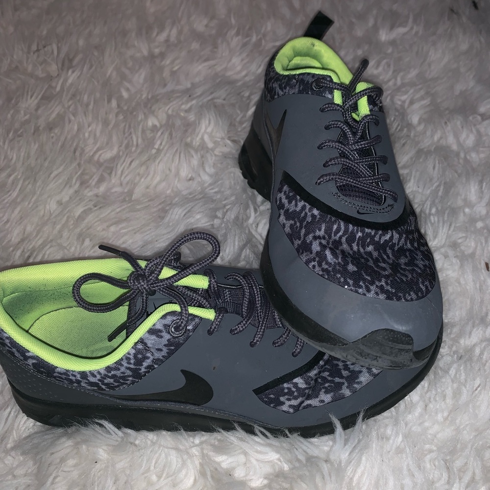 Nike green and grey shoes